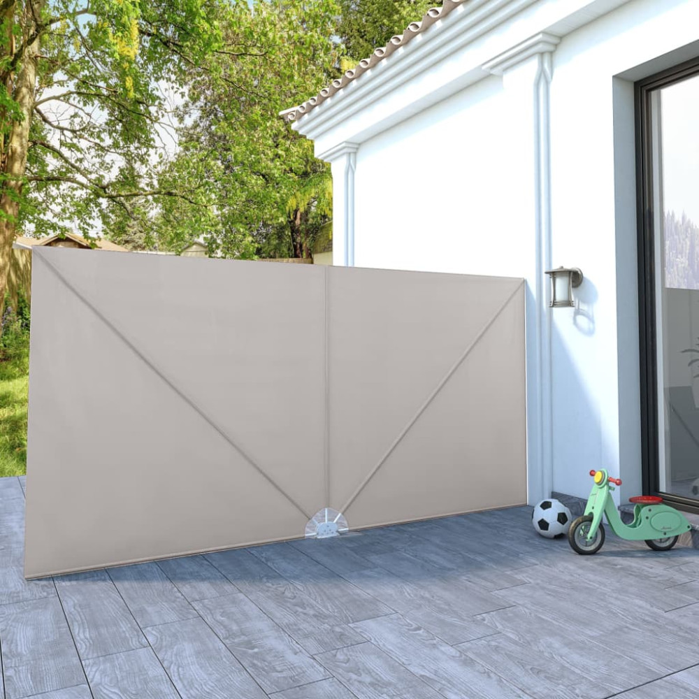 Produktbild för Sidomarkis för terrass gräddvit 400x200 cm