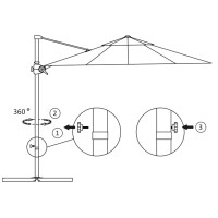 Produktbild för Frihängande trädgårdsparasoll med stålstång antracit 250x250 cm