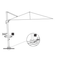 Produktbild för Frihängande trädgårdsparasoll aluminiumstång 400x300 cm grön