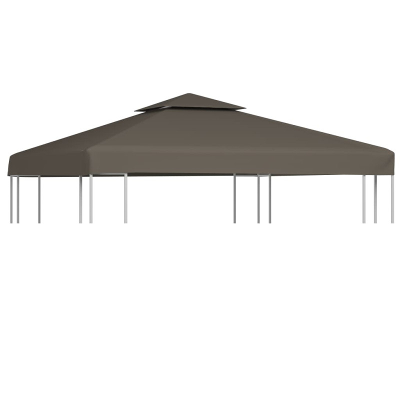 Produktbild för Paviljongtak med ventilering 310 g/m² 3x3 m taupe