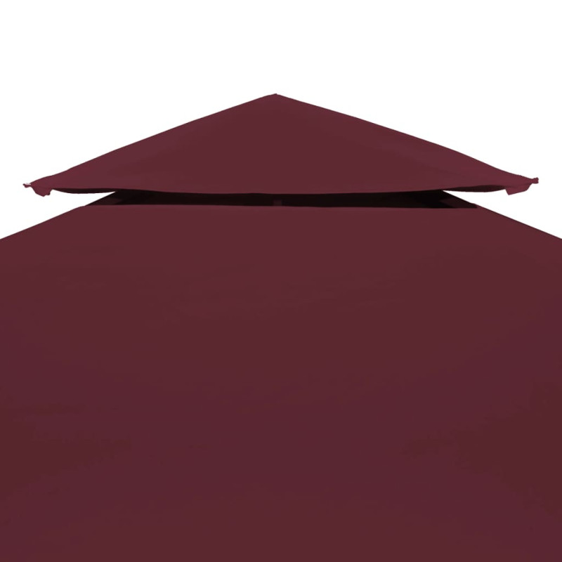 Produktbild för Paviljongtak med ventilering 310 g/m² 3x3 m vinröd