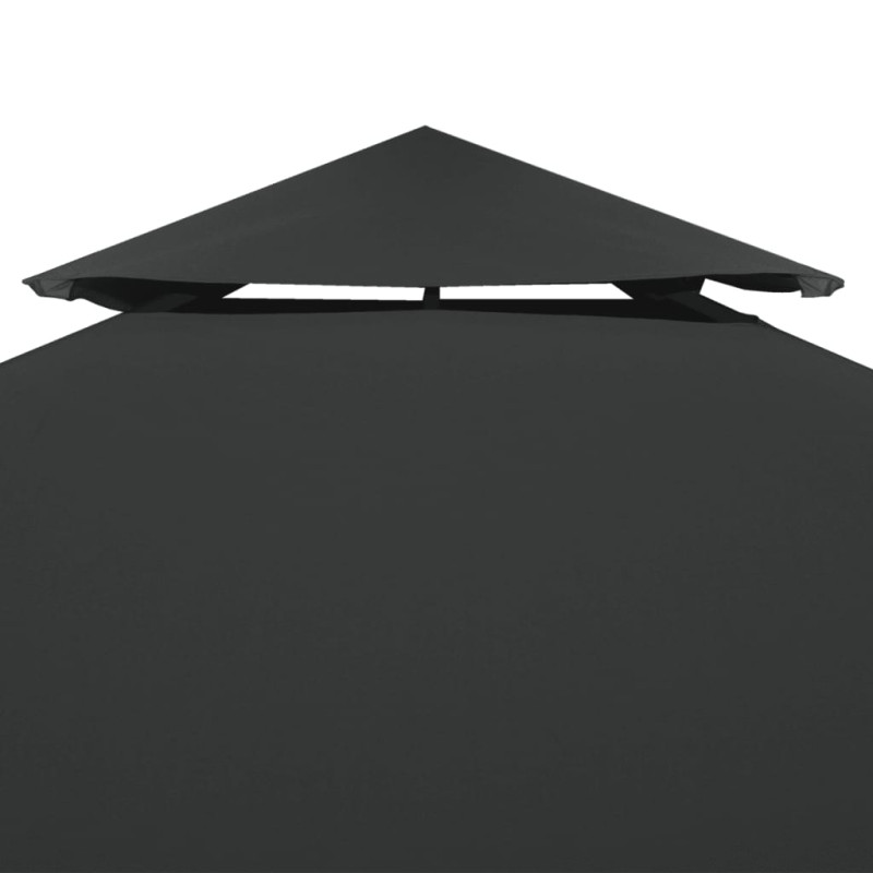 Produktbild för Paviljongtak med ventilering 310 g/m² 4x3 m antracit