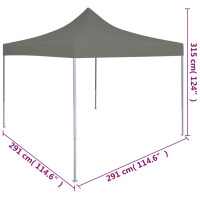 Produktbild för Pop-Up hopfällbart partytält 3x3 m antracit