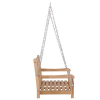 Produktbild för Gungbänk massiv teak 120x60x57,5 cm brun
