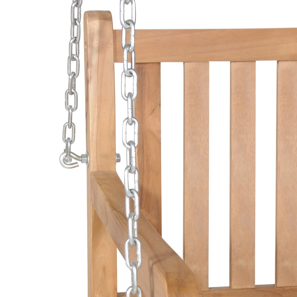 Produktbild för Gungbänk massiv teak 120x60x57,5 cm brun