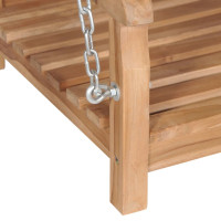 Produktbild för Gungbänk massiv teak 120x60x57,5 cm brun