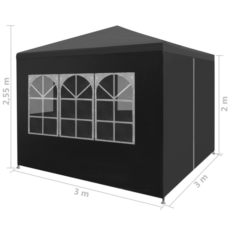 Produktbild för Partytält 3x3 m antracit