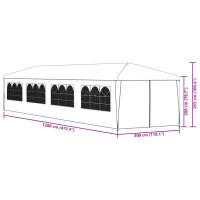 Produktbild för Partytält antracit 3x12 m