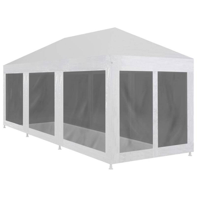Produktbild för Partytält med 8 sidoväggar i nät 9x3 m