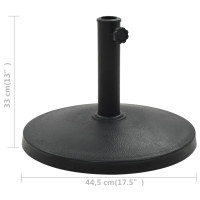 Miniatyr av produktbild för Parasollfot rund polyresin 10 kg svart