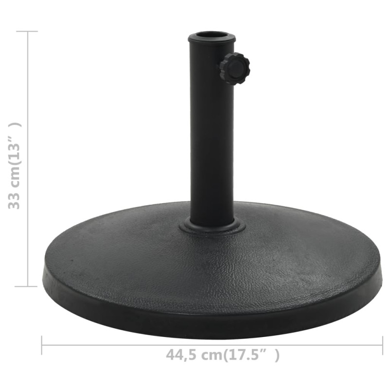 Produktbild för Parasollfot rund polyresin 10 kg svart