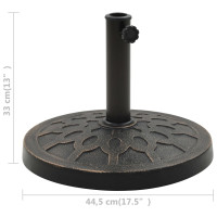 Miniatyr av produktbild för Parasollfot rund polyresin 13 kg brons