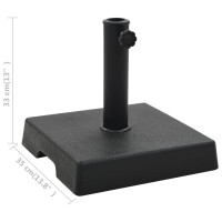 Miniatyr av produktbild för Parasollfot fyrkantig polyresin 8 kg svart
