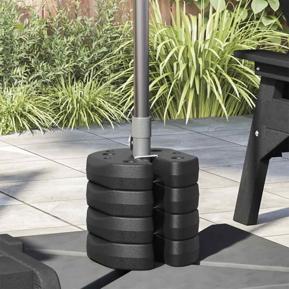 Produktbild för Paviljongvikter 4 st svart 220x50 mm betong