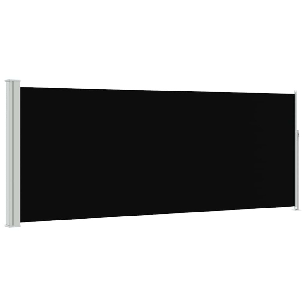 Produktbild för Infällbar sidomarkis 120 x 300 cm svart