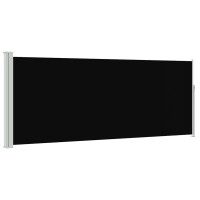Produktbild för Infällbar sidomarkis 120 x 300 cm svart