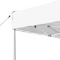 Produktbild för Hopfällbart partytält aluminium 4,5x3 m vit