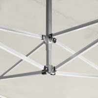 Produktbild för Hopfällbart partytält med väggar aluminium 4,5x3 m gräddvit