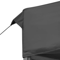 Produktbild för Hopfällbart partytält aluminium 6x3 m antracit