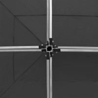 Produktbild för Hopfällbart partytält aluminium 6x3 m antracit