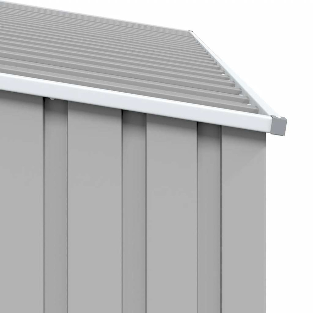 Produktbild för Vedskjul grå 245x98x159 cm galvaniserat stål