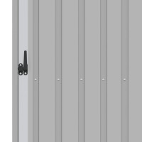 Produktbild för Vedskjul grå 245x98x159 cm galvaniserat stål