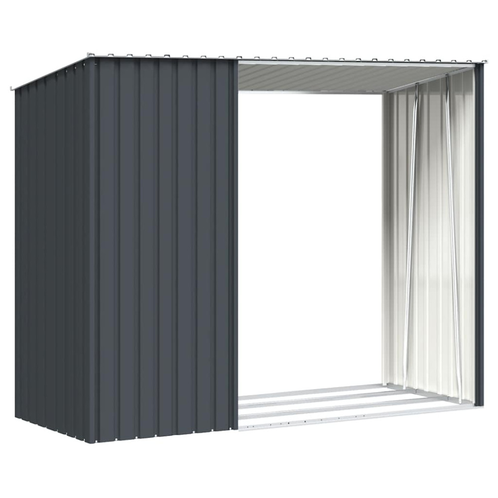 Produktbild för Vedskjul antracit 245x98x159 cm galvaniserat stål