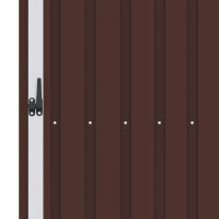 Produktbild för Vedskjul brun 245x98x159 cm galvaniserat stål