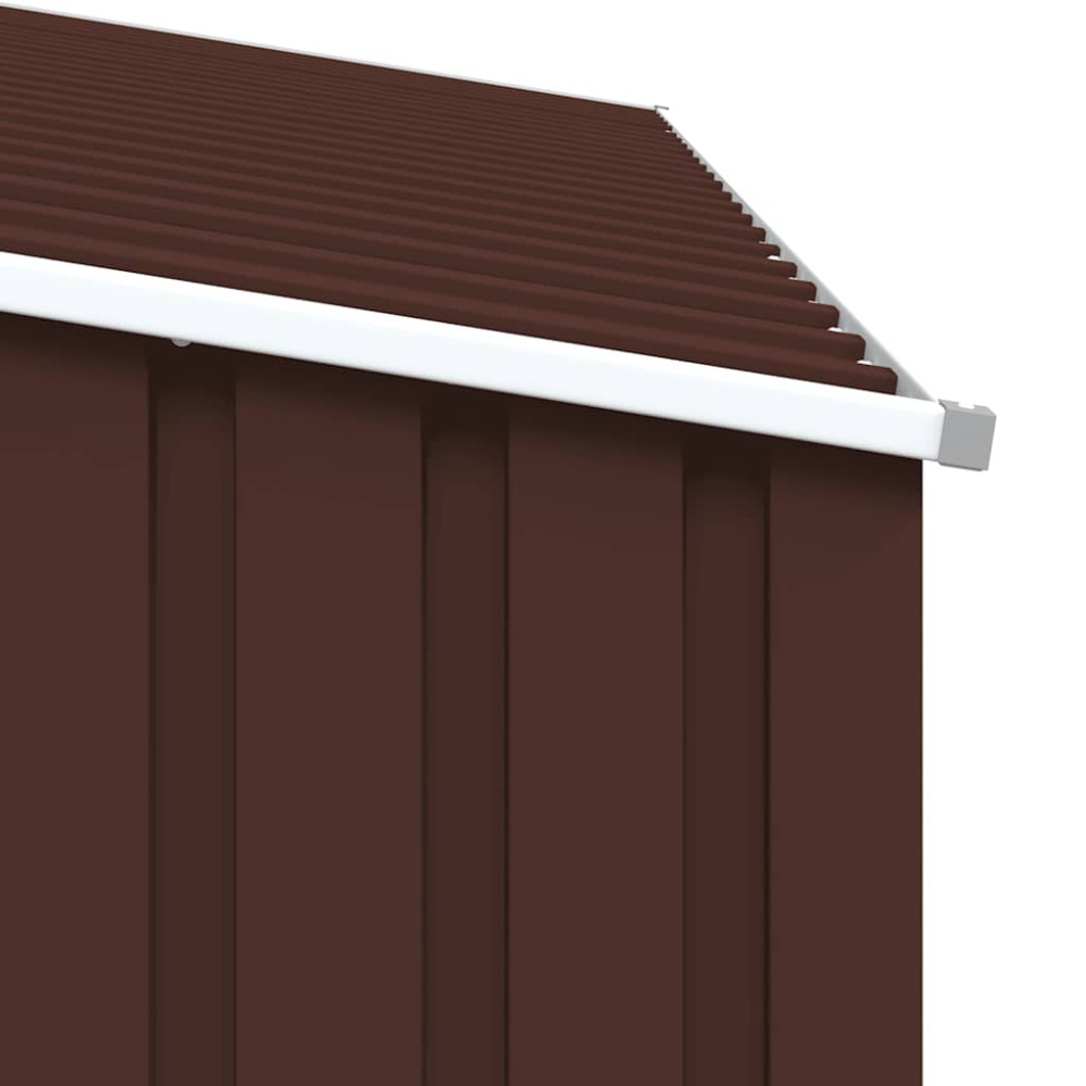 Produktbild för Vedskjul brun 245x98x159 cm galvaniserat stål