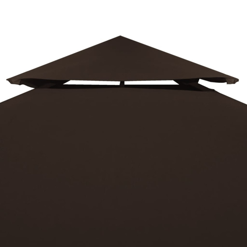 Produktbild för Paviljongtak med ventilering 310 g/m² 3x3 m brun