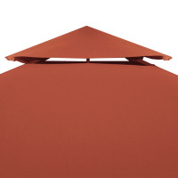 Produktbild för Paviljongtak med ventilering 310 g/m² 3x3 m terrakotta