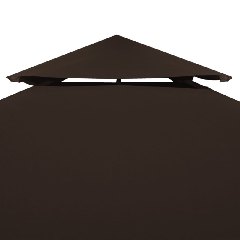Produktbild för Paviljongtak med ventilering 310 g/m² 4x3 m brun