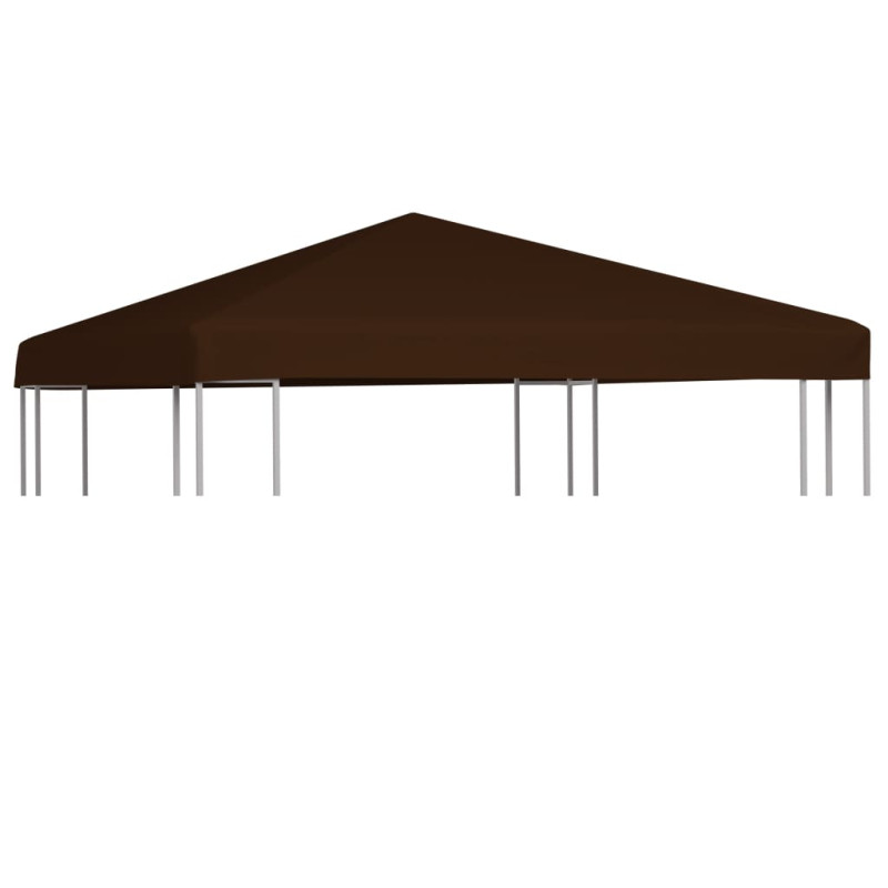 Produktbild för Paviljongtak 310 g/m² 3x3 m brun