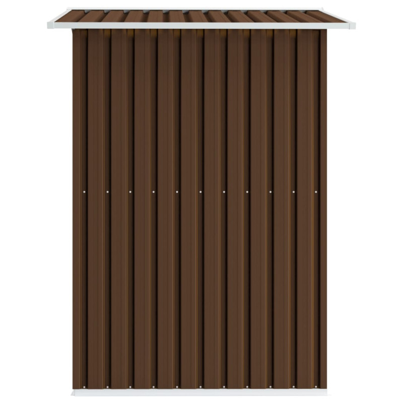 Produktbild för Förvaringsbod brun 204x132x186 cm stål