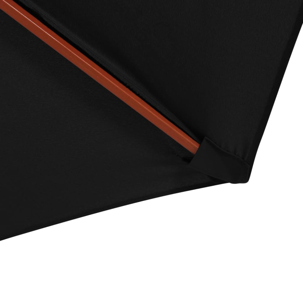 Produktbild för Parasoll med trästång 300x258 cm svart