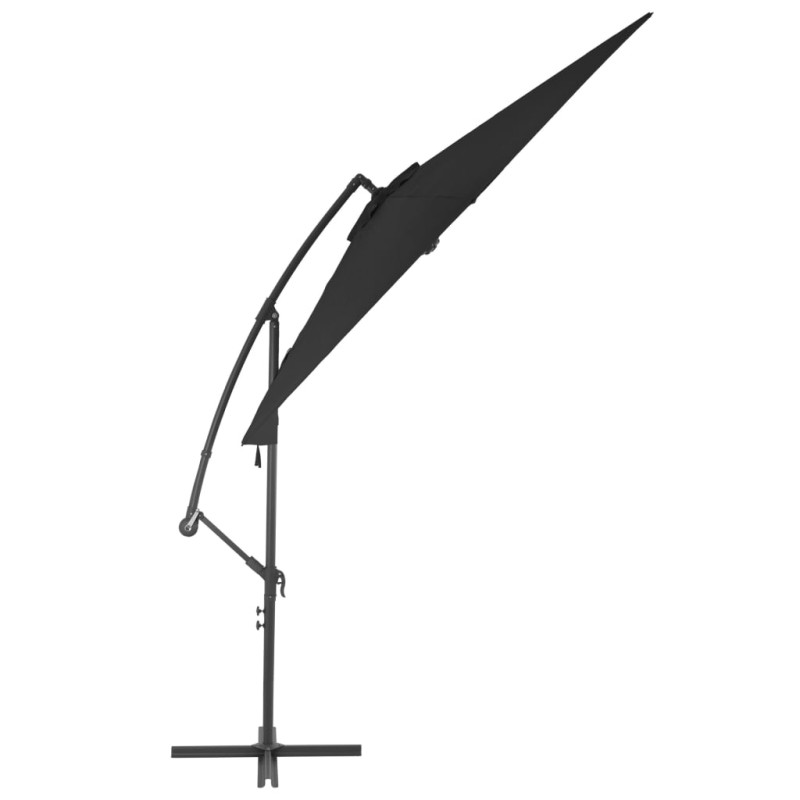 Produktbild för Frihängande parasoll med aluminiumstång 300 cm svart