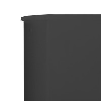 Produktbild för Vindskydd 3 paneler tyg 400x80 cm antracit