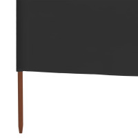 Produktbild för Vindskydd 3 paneler tyg 400x80 cm antracit