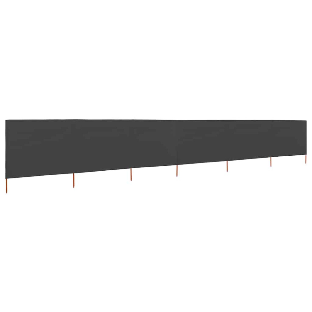 Produktbild för Vindskydd 6 paneler tyg 800x160 cm antracit