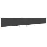 Produktbild för Vindskydd 6 paneler tyg 800x160 cm antracit
