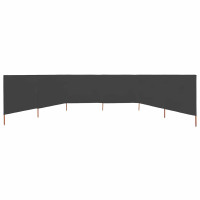 Produktbild för Vindskydd 6 paneler tyg 800x160 cm antracit