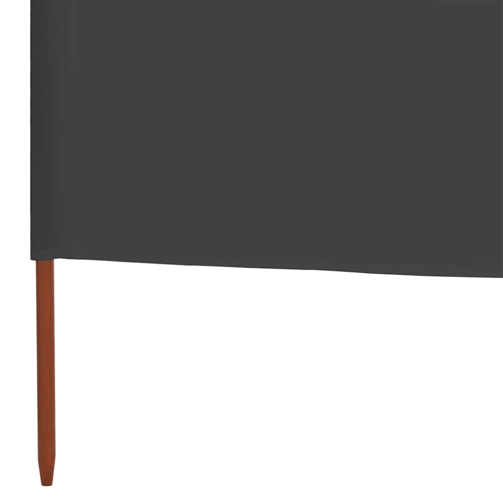 Produktbild för Vindskydd 6 paneler tyg 800x160 cm antracit