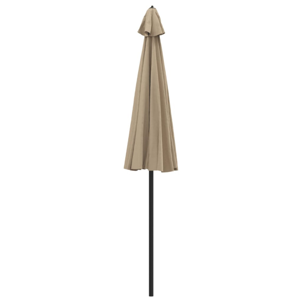 Produktbild för Trädgårdsparasoll med aluminiumstång 270 cm taupe