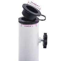 Produktbild för Parasollfot vit 12 kg 48 cm gjutjärn