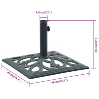 Produktbild för Parasollfot grön 12 kg 49 cm gjutjärn