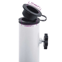 Produktbild för Parasollfot vit 12 kg 49 cm gjutjärn