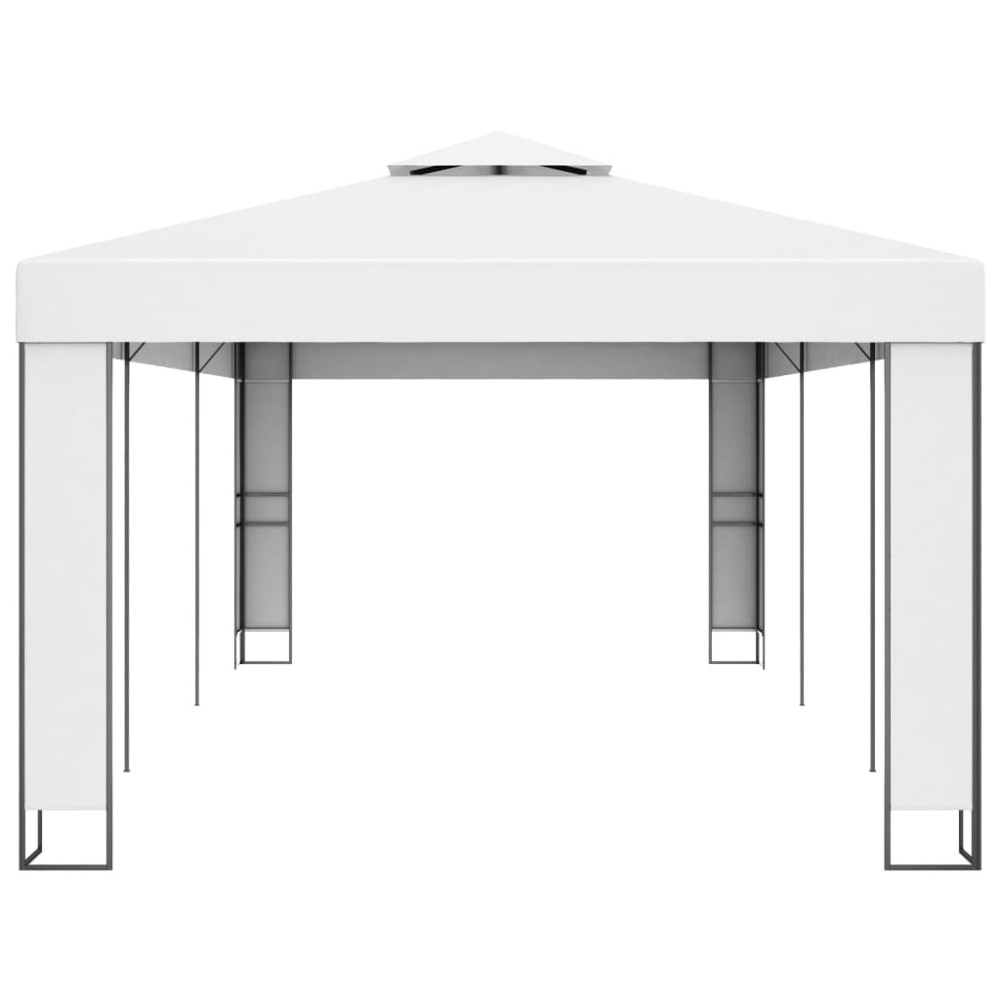 Produktbild för Paviljong med dubbeltak 3x6 m vit