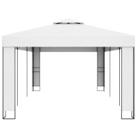 Produktbild för Paviljong med dubbeltak 3x6 m vit