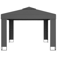 Produktbild för Paviljong med dubbeltak 3x3 m antracit