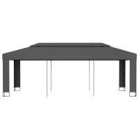 Produktbild för Paviljong med dubbeltak 3x6 m antracit